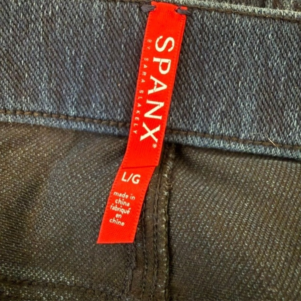 Spanx Jean-ish Leggings Skinny Shaping Pull On Twilight‎ Sleek Indigo Large - Picture 6 of 12